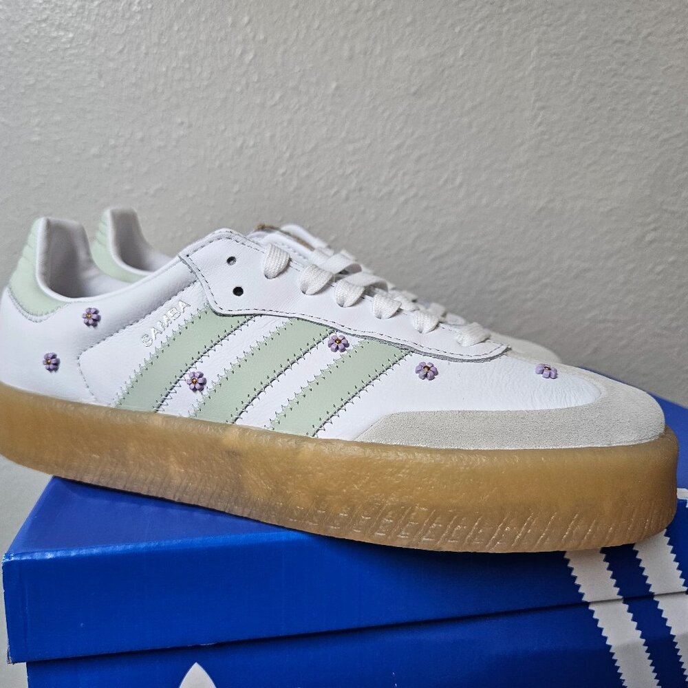 Adidas Sambae W Floral White size 7.5 womens New